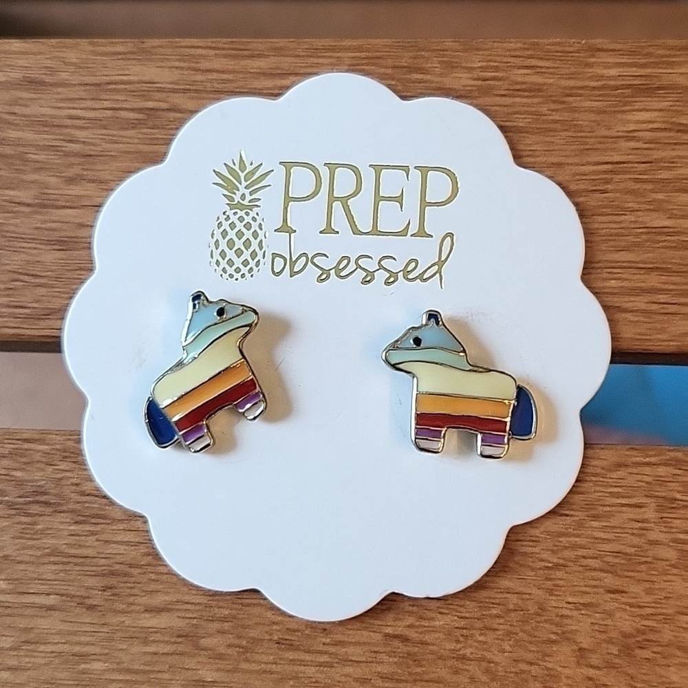 Prep Obsessed Pinata Enamel Stud Earrings